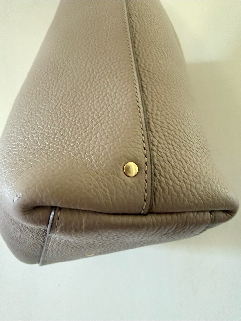 Chloé Marcie Hobo Bag - Medium - Pebbled Taupe Leather Hobo with Gold Accents - Picture 7 of 7